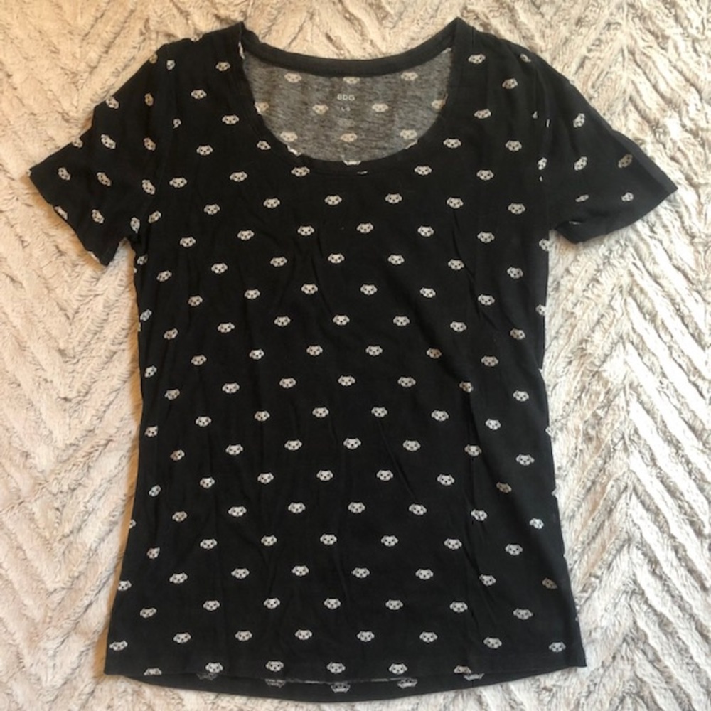 Black Dog Pattern Tee